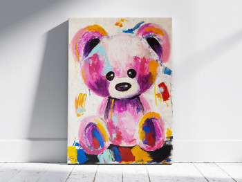 Œuvre contemporaine nommée « Ted'ourson tout en couleur », Réalisée par J.PEDRO