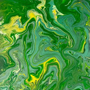 Œuvre contemporaine nommée « Malachite field - Campo de malaquita », Réalisée par MARIA DE JUAN