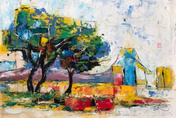 Œuvre contemporaine nommée « Oliviers de provence », Réalisée par LAMB'