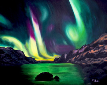 Œuvre contemporaine nommée « 462 AURORA BOREAL (GROENLANDIA) », Réalisée par NEUS BRUNET CAPDEVILA