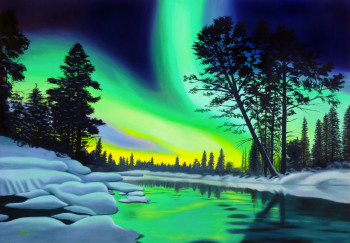 Œuvre contemporaine nommée « 468 AURORA BOREAL, MURMANSK (RUSIA). », Réalisée par NEUS BRUNET CAPDEVILA