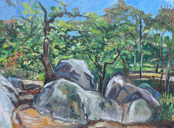 Œuvre contemporaine nommée « Sérénité dans la Forêt de Fontainebleau », Réalisée par MOHSINE