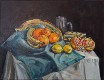 Œuvre contemporaine nommée « Bananes : Nature Morte Orientaliste », Réalisée par MOHSINE