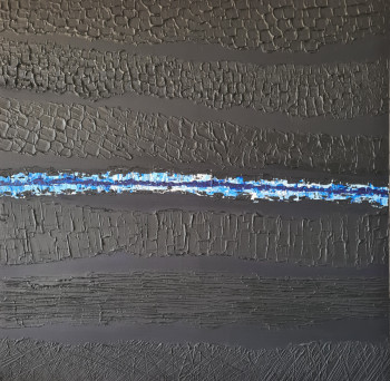 Œuvre contemporaine nommée « BLUE LINE », Réalisée par JACK BALOO