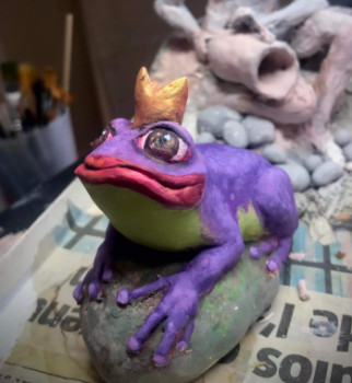 Œuvre contemporaine nommée « Prince transformé en grenouille », Réalisée par DEEDEE DE MILLE