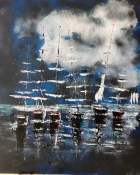 Œuvre contemporaine nommée « la marine en bleue 2 », Réalisée par ERNIE