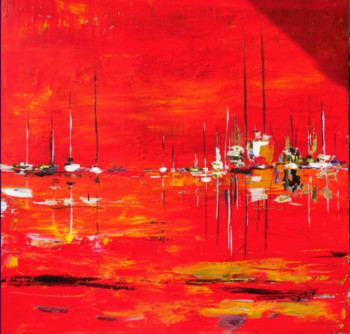 Œuvre contemporaine nommée « une marine en rouge », Réalisée par ERNIE