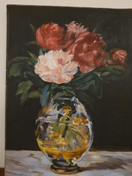 Œuvre contemporaine nommée « Les fleurs de Manet copie », Réalisée par NURY LAURENCE