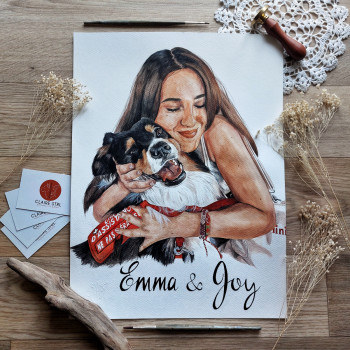 Œuvre contemporaine nommée « Toi & Moi : Emma & Joy », Réalisée par CLAIRESTRL