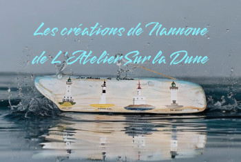 Œuvre contemporaine nommée « les phares de la presqu'ile de Quiberon », Réalisée par NANNOUE