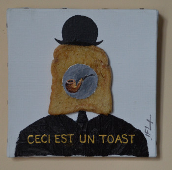 Œuvre contemporaine nommée « Toast en Hommage à Magritte », Réalisée par JEAN-FRANçOIS LESENFANS
