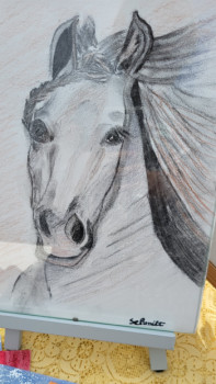 Œuvre contemporaine nommée « Cheval », Réalisée par MIREILLE SCHMITT