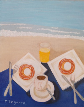 Œuvre contemporaine nommée « Desayuno en la playa », Réalisée par BUARTES