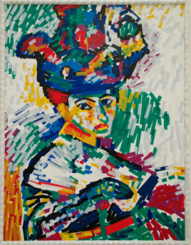 Œuvre contemporaine nommée « D'après Matisse "La Femme au Chapeaux" », Réalisée par JEAN-FRANçOIS LESENFANS
