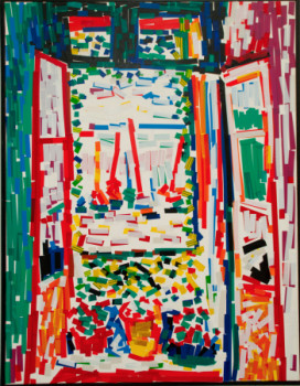 Œuvre contemporaine nommée « D'après Matisse "La fenêtre à Collioure" », Réalisée par JEAN-FRANçOIS LESENFANS