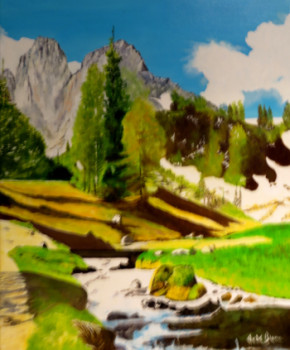 Œuvre contemporaine nommée « Vallon du Chardonet  hautes alpes », Réalisée par ANDRé BLANC