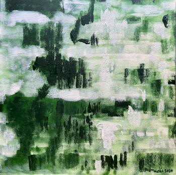 Œuvre contemporaine nommée « Impressions de verts », Réalisée par BELMUDéS