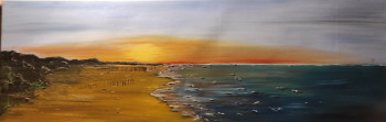 Œuvre contemporaine nommée « Coucher de soleil sur les dunes de Blériot », Réalisée par VALéRIE DE LA MERCIE