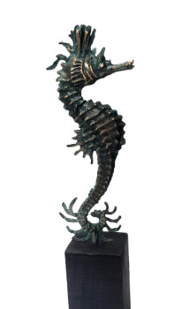 Œuvre contemporaine nommée « sea horse sculpture », Réalisée par LES HELENES