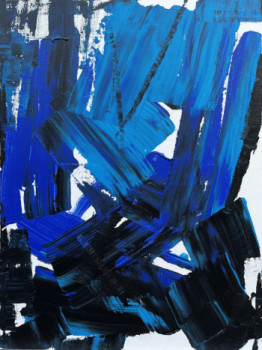 Œuvre contemporaine nommée « Bleu intense », Réalisée par HERVE SOUFFI