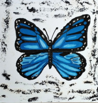 Œuvre contemporaine nommée « Mariposa azul », Réalisée par ADRIANA STROE