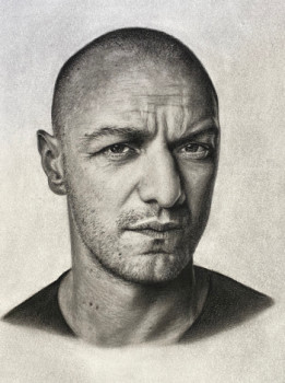 Œuvre contemporaine nommée « Portrait de James MAcAvoy », Réalisée par JESS.C.ART