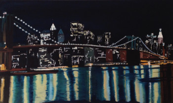 Œuvre contemporaine nommée « New York's Brooklin Bridge », Réalisée par ABDELGHAFAR