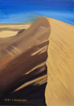 Œuvre contemporaine nommée « Sanddüne im Wind », Réalisée par ABDELGHAFAR