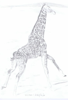 Œuvre contemporaine nommée « Giraffe », Réalisée par ABDELGHAFAR