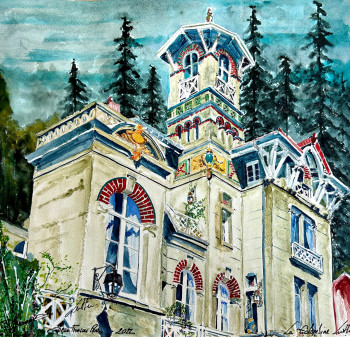 Œuvre contemporaine nommée « Villa Colombine de Pierrefonds ( Oise / France) Belle époque », Réalisée par LUTHER