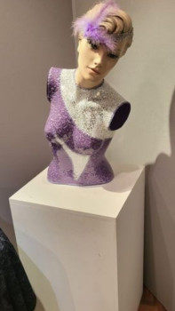 Œuvre contemporaine nommée « Buste mosaïque "Ma belle patineuse" », Réalisée par NADINE SCHWARCZ