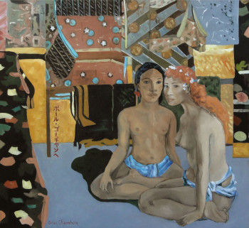 Œuvre contemporaine nommée « Contes pacifiques - hommage à Gauguin », Réalisée par GILLES CHAMBON