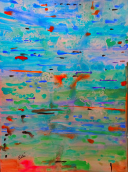 Œuvre contemporaine nommée « Mer bleue », Réalisée par ESTéE