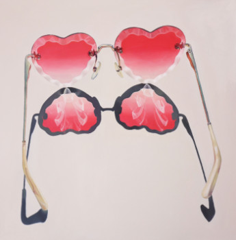 Œuvre contemporaine nommée « Heart Shaped Glasses #2 », Réalisée par ASUPERNOVA STUDIO