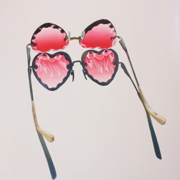 Œuvre contemporaine nommée « Heart Shaped Glasses #3 », Réalisée par ASUPERNOVA STUDIO