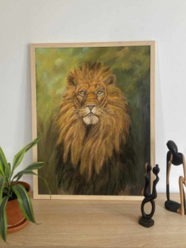 Œuvre contemporaine nommée « Le lion », Réalisée par ATAHMASSEB