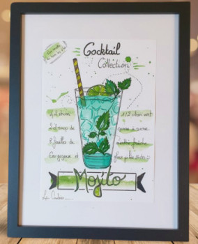 Œuvre contemporaine nommée « Mojito », Réalisée par LYDIE COURBIER