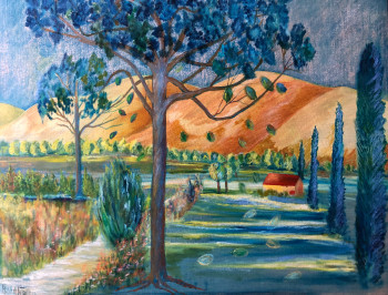 Œuvre contemporaine nommée « Paysage d'Italie », Réalisée par HUGHES DE LA TAILLE