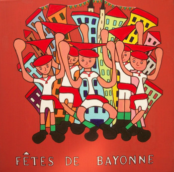 Œuvre contemporaine nommée « Fêtes de Bayonne », Réalisée par KURT