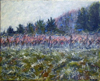 Œuvre contemporaine nommée « Frosted Vineyards II », Réalisée par SBBOURSOT