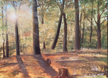 Œuvre contemporaine nommée « Wald im Sonnenlicht », Réalisée par ADINA UTES