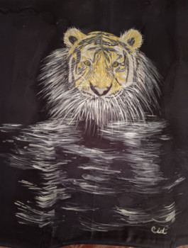 Œuvre contemporaine nommée « Tigre en el agua », Réalisée par CID