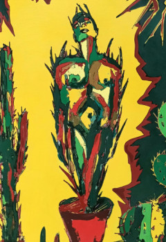 Œuvre contemporaine nommée « Homme Cactus », Réalisée par FELIPE DUCAMP