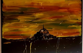 Œuvre contemporaine nommée « Le Mont-Saint-Michel », Réalisée par DIRK PIEPER