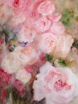 Œuvre contemporaine nommée « Rosa Rosa Rosam », Réalisée par NICOLE FAIVRE-SIMOES