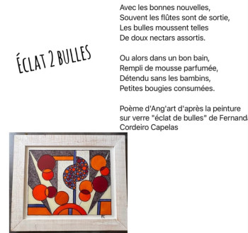 Œuvre contemporaine nommée « Éclat 2 bulles », Réalisée par ANG'ART