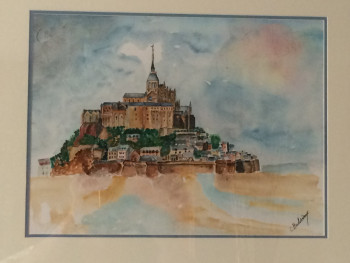 Œuvre contemporaine nommée « Mont Saint Michel », Réalisée par CATHY HUDREAUX