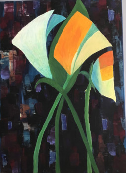 Œuvre contemporaine nommée « Tulipes 2 », Réalisée par JACQUELINE