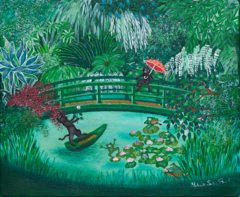 Œuvre contemporaine nommée « Les amoureux de Giverny/Falling in love in Giverny », Réalisée par YOLANDE SALMON-DUVAL