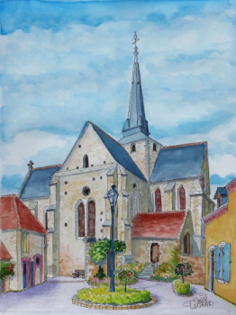 Œuvre contemporaine nommée « Eglise St-Médard - Ballon Saint-Mars (72) », Réalisée par DANIEL HUARD